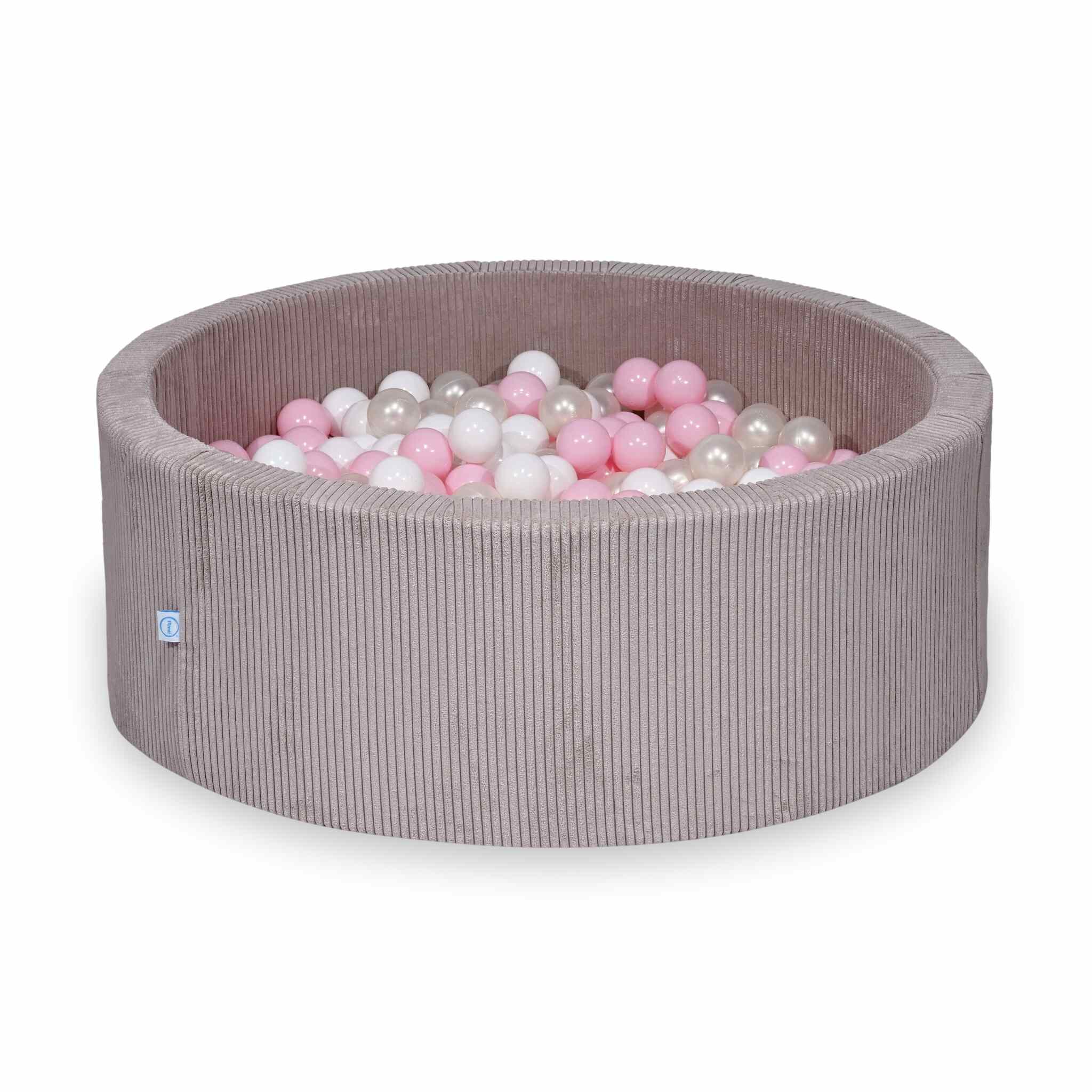 Rosa hell Cord-Bällebad 110x40 cm mit 500 Bällen