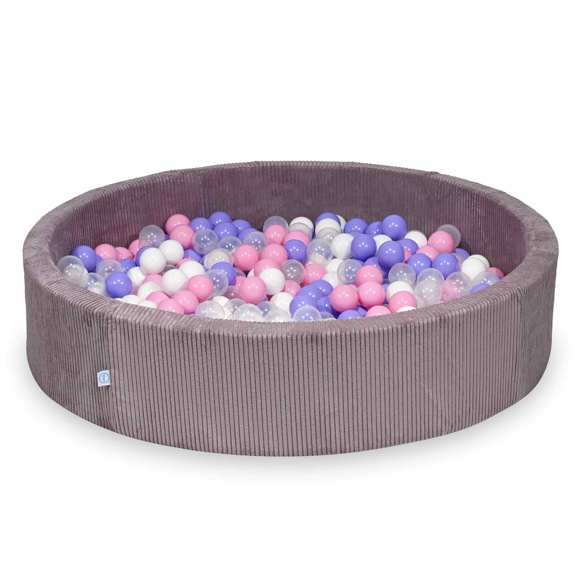 Ball Pit in corduroy lavender 130x30 cm with 600 balls