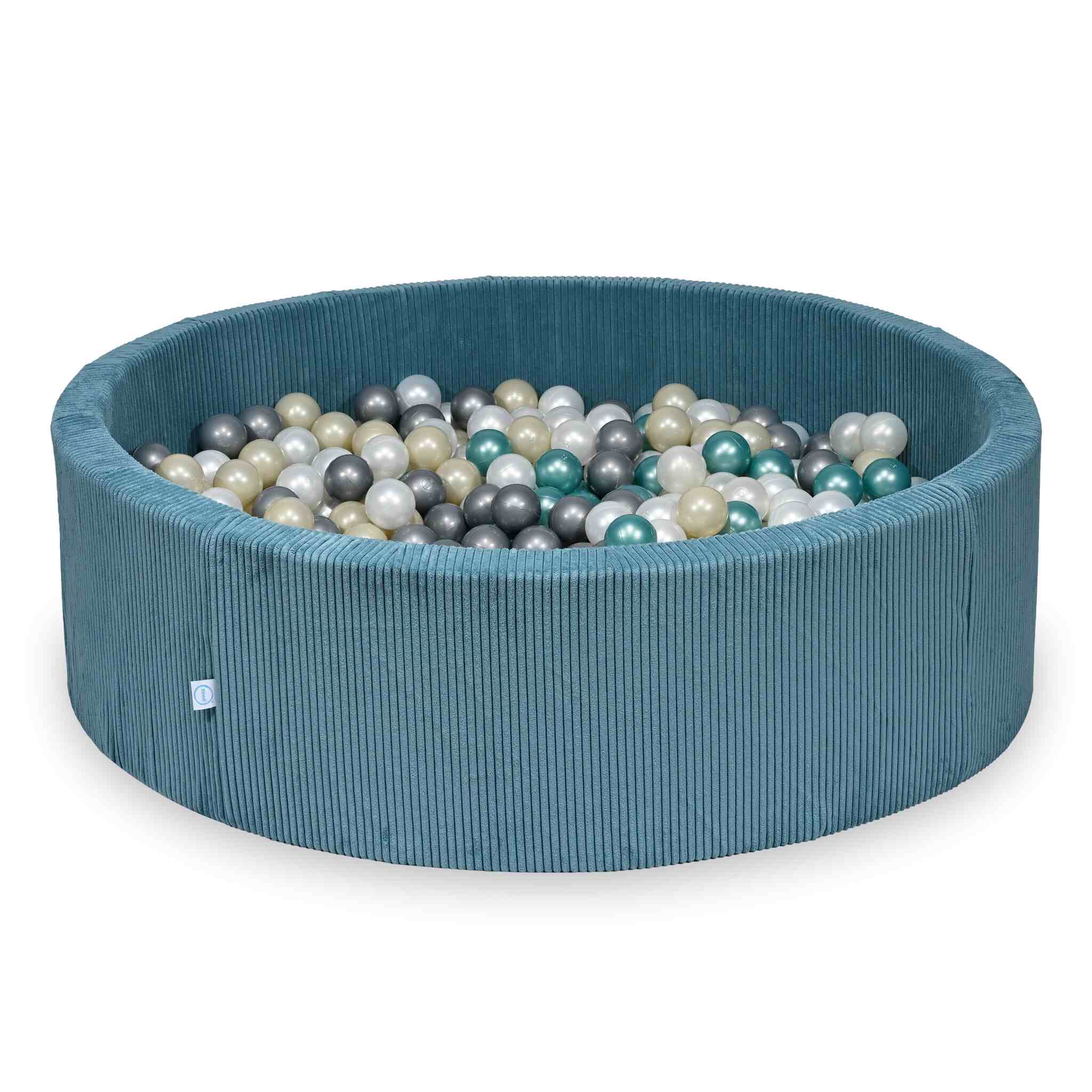 Ball Pit in corduroy blue 130x40 cm with 700 balls