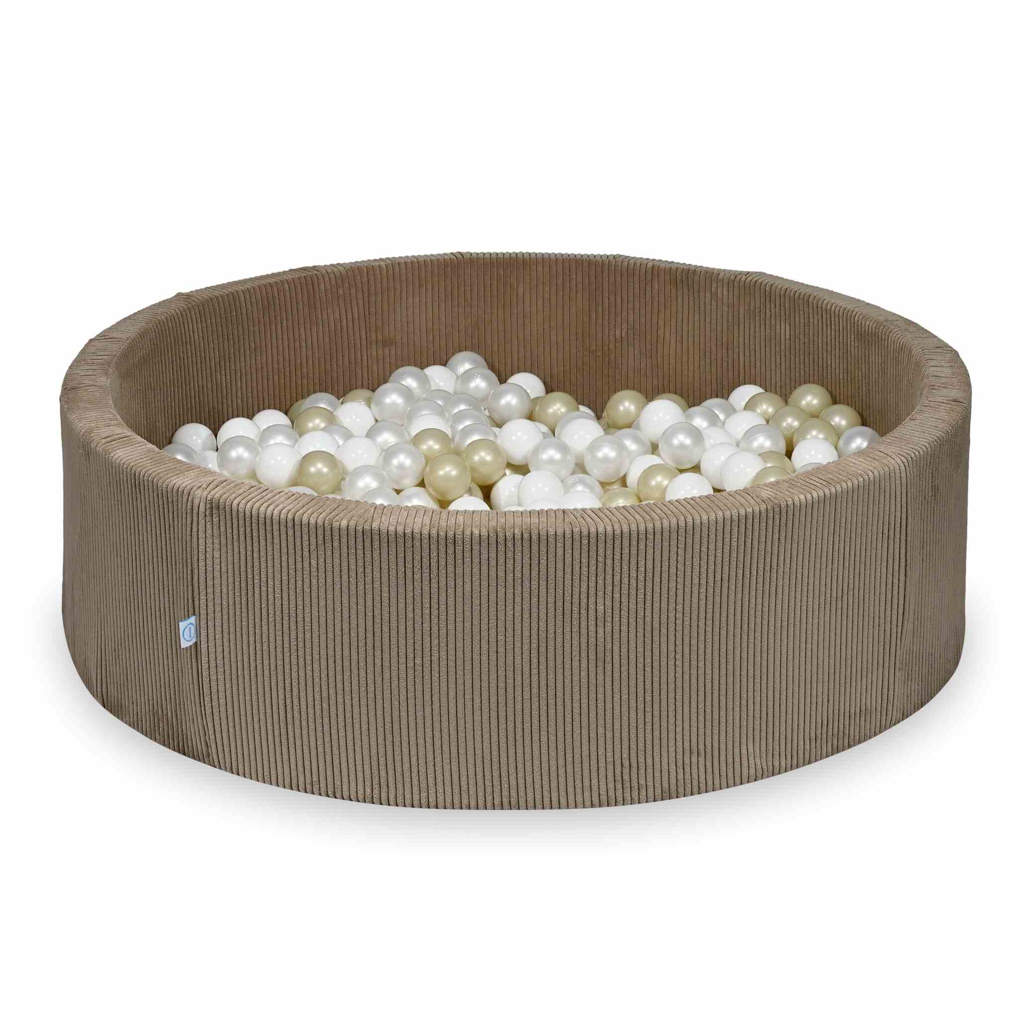 Ball Pit in corduroy toffee 130x40 cm with 700 balls