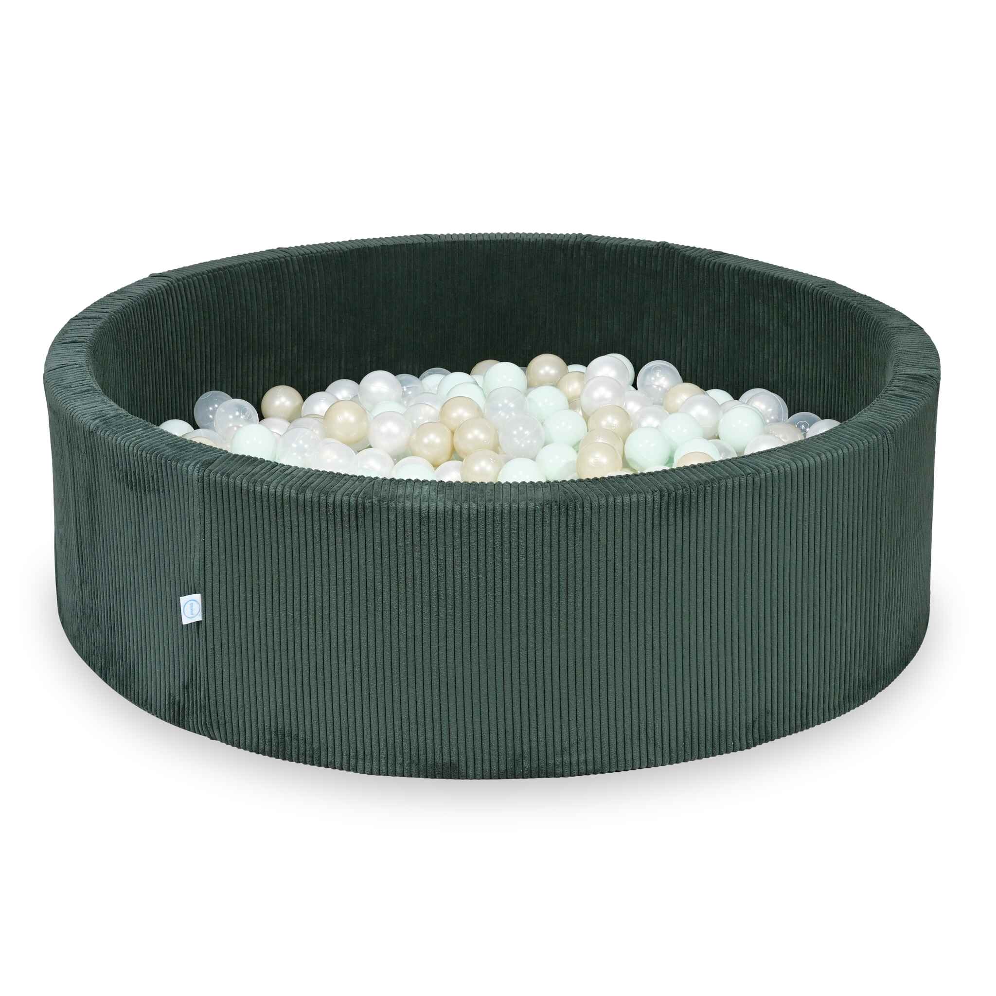 Ball Pit in corduroy green 130x40 cm with 700 balls