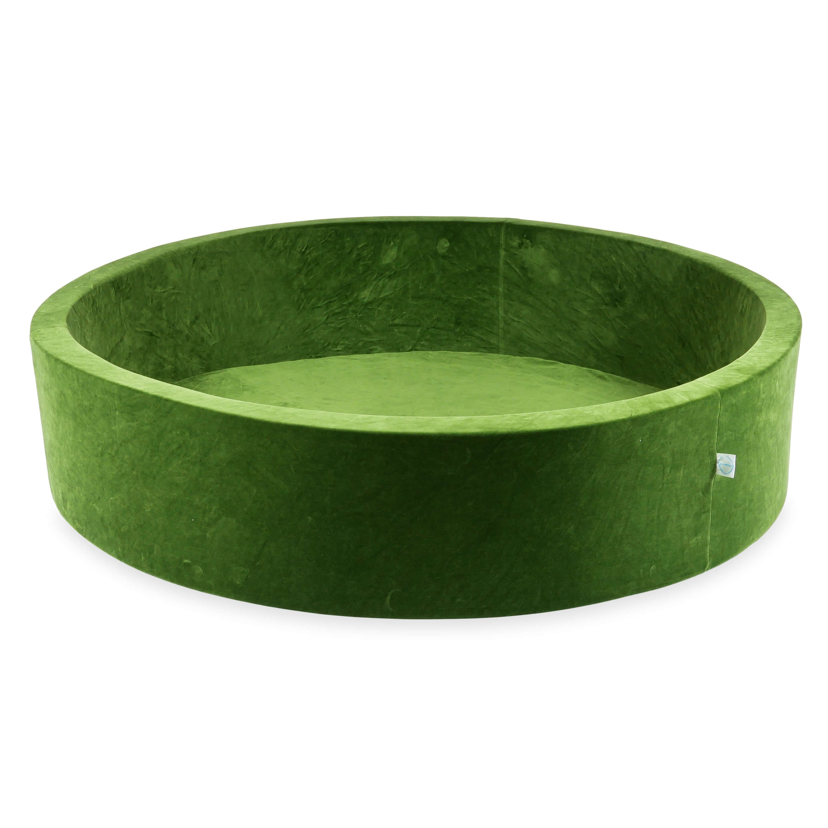 Olive soft velvet ball pit 130x30 cm without balls