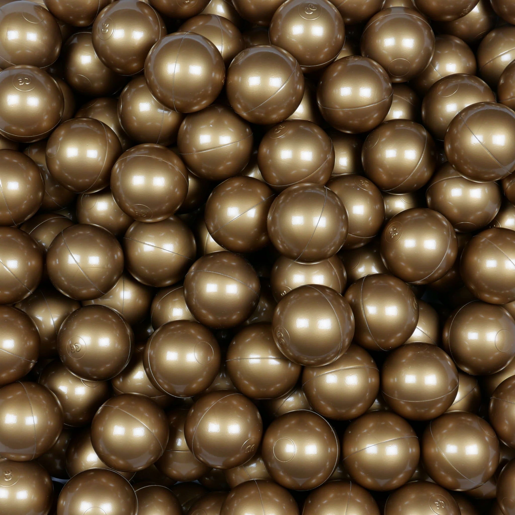 100 Spielbälle mit 7 cm Durchmesser, altgold