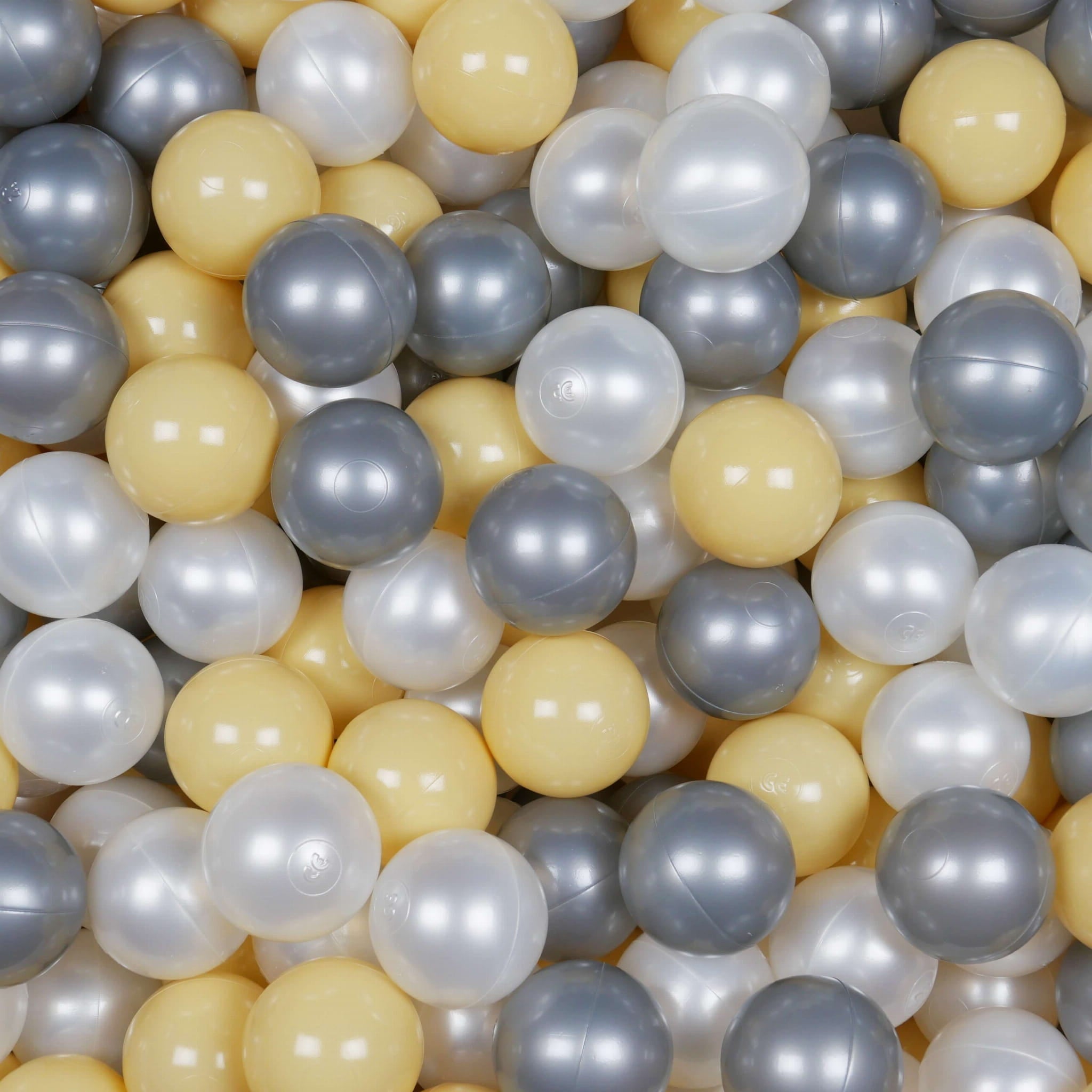 Balles de jeu ø7cm 100 pièces perle, argent, beige
