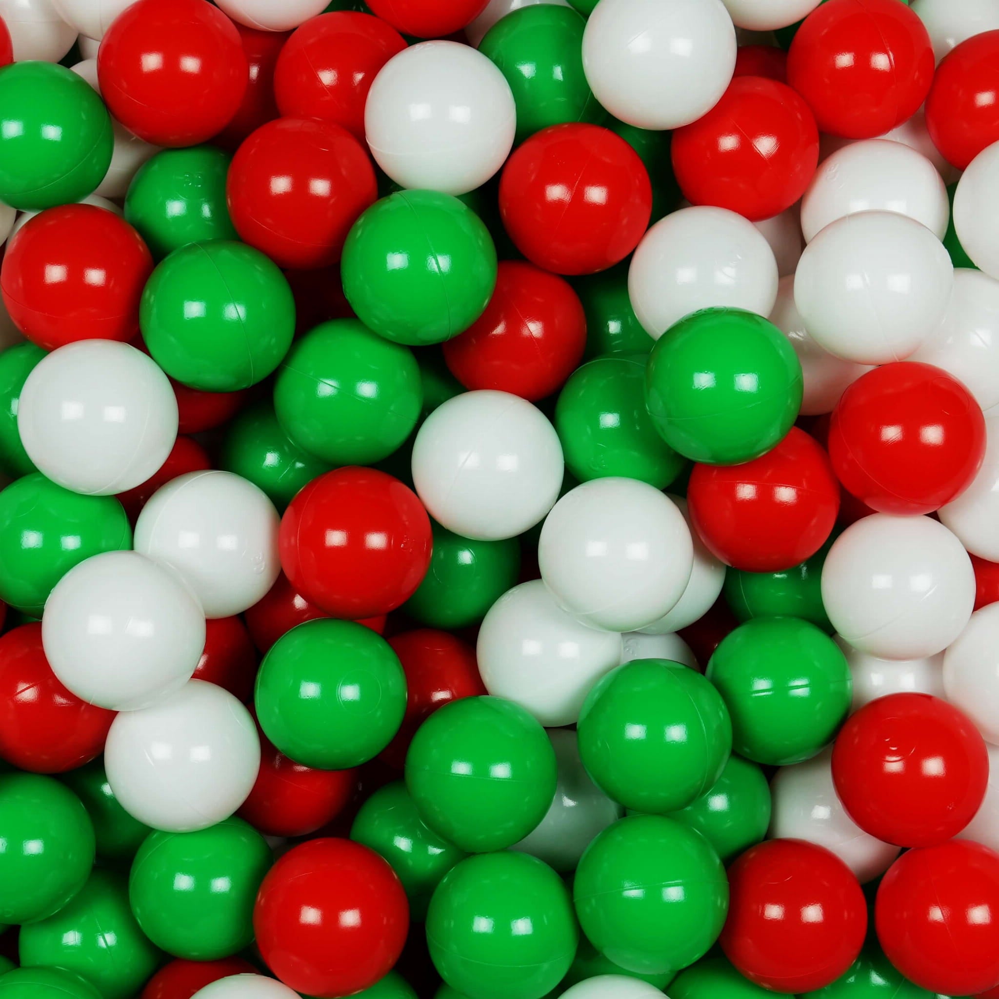 Balles de jeu ø7cm 150 pièces blanc, vert, rouge