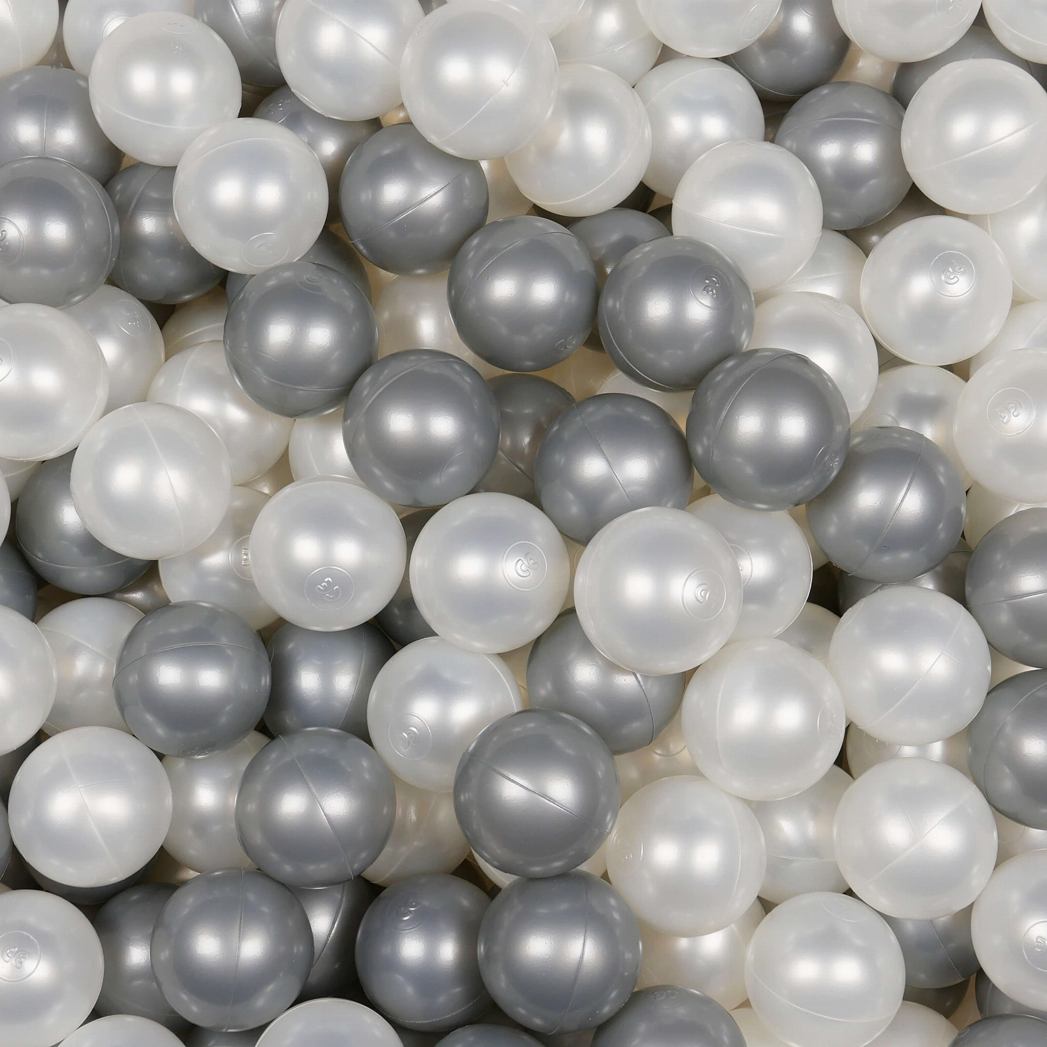 Balles de jeu ø7cm 200 pièces perle, argenté