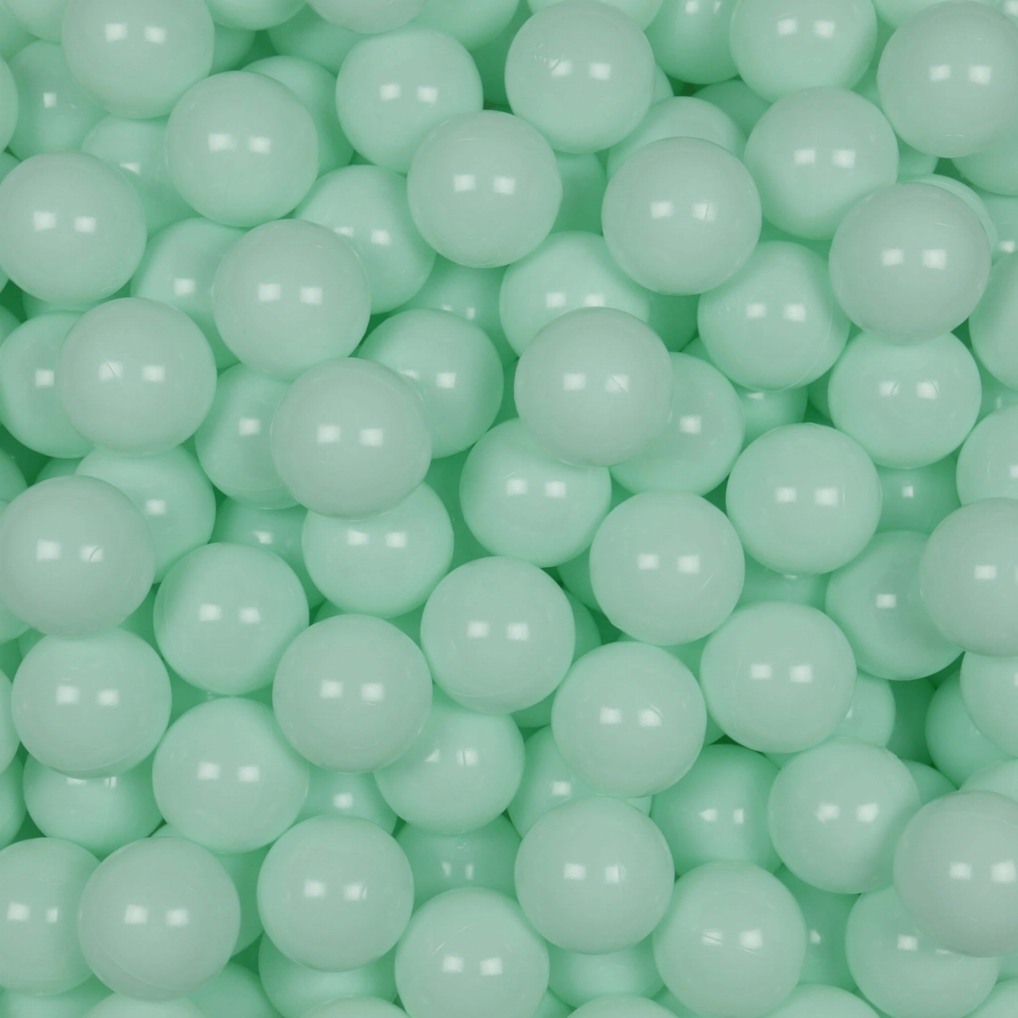 25 hellmintfarbene Spielbälle, 7 cm Durchmesser