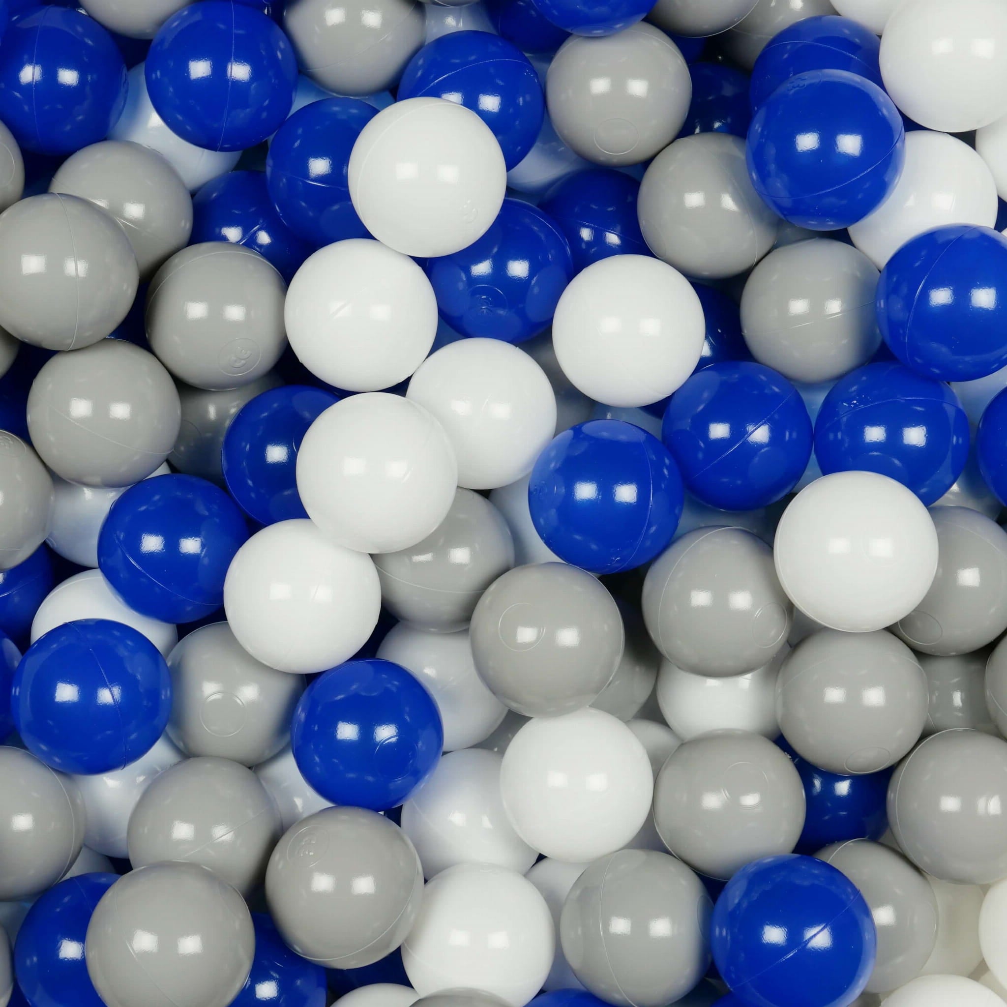 Balles de jeu ø7cm 300 pièces blanc, bleu, gris