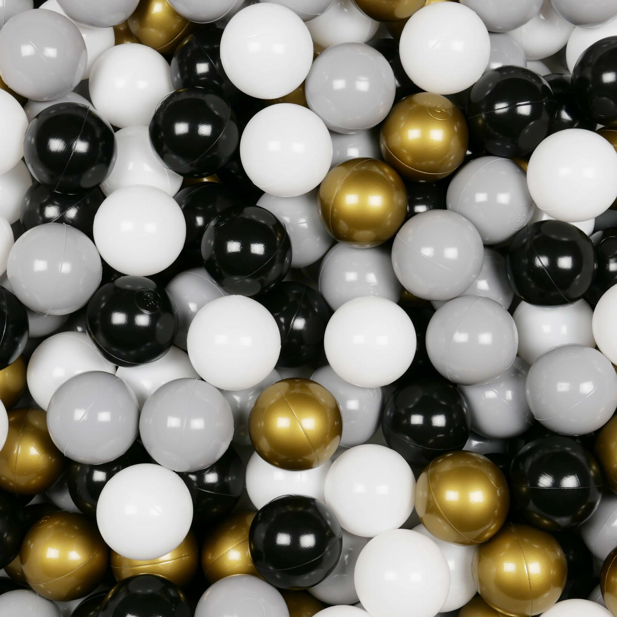 Game balls ø7cm 300 pieces white, gray, black, old gold