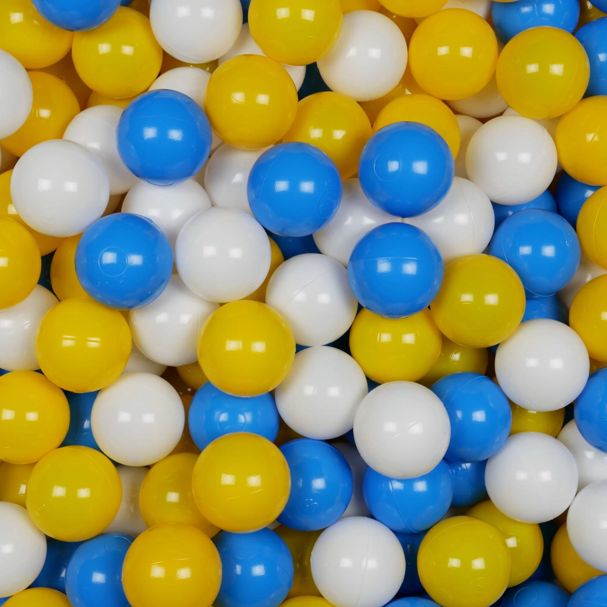 Game balls ø7cm 400 pieces white, yellow, blue